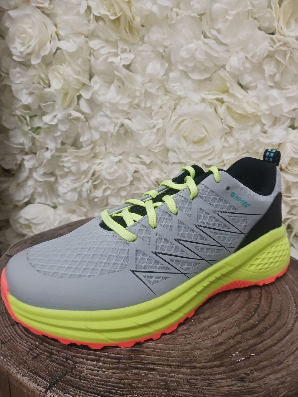 Hi-Tec Men’s Grey & Neon Running Shoe